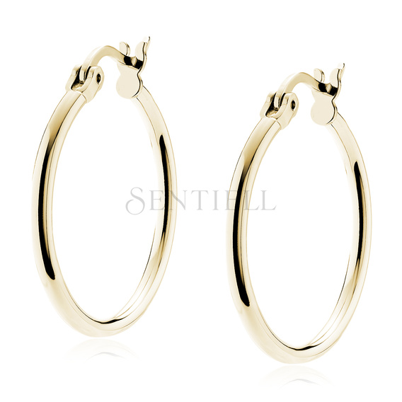 Silver (925) earrings hoops - highly polished