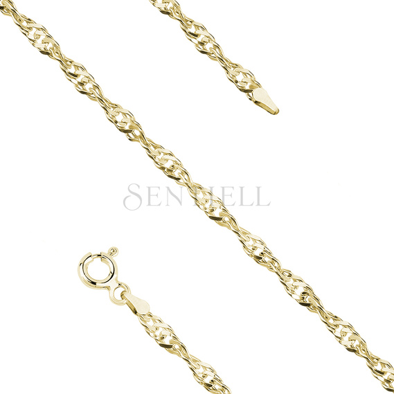 Silver (925) chain singapur bracelet Ø 040 - gold-plated