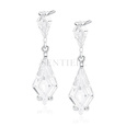 Silver (925) stylish, bridal earrings with zirconia