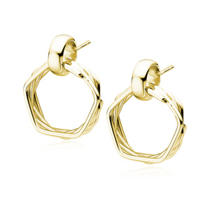 Silver (925) gold- plated earrings