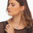 Silver pendant (925) elegant high polished and satin