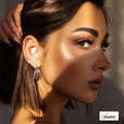 Silver (925) double hoop ear-cuff