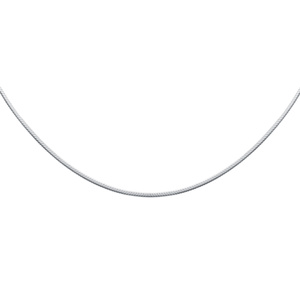 Silver (925) chain 8 sides snake  Ø 015  - rhodium plated