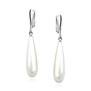 Silver earrings 925 tears - shell pearl