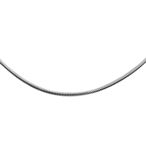 Silver (925) chain 8 sides snake  Ø 190 rhodium-plated