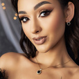 Silver (925) gold-plated earrings black zirconia