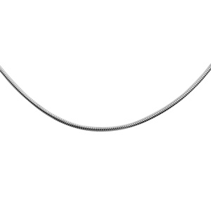 Silver (925) chain 8 sides snake Ø 160 rhodium-plated