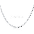 Silver (925) chain Ø 100 rhodium-plated