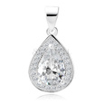 Silver (925) pendant with white zirconia