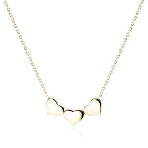 Silver (925) gold-plated choker necklace with hearts