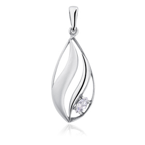 Silver (925) pendant zirconia cardboard