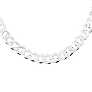 Silver (925) diamond-cut chain - curb extra flat Ø 300