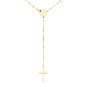 Silver (925) gold-plated necklace with cross