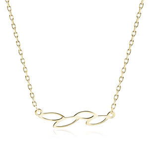 Silver (925) gold-plated necklace - leaves