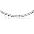 Silver (925) diamond-cut chain - curb extra flat Ø 100 rhodium-plated