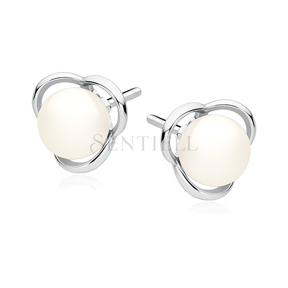 Silver (925) pearl earrings