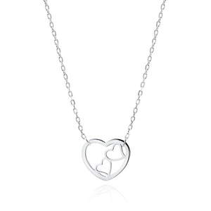 Silver (925) necklace - hearts