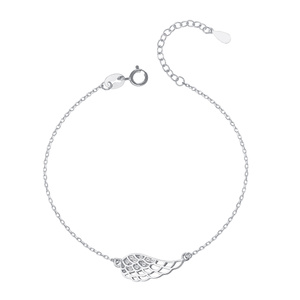 Silver (925) bracelet - wing with zirconia