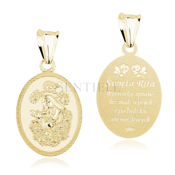 Silver (925) gold-plated pendant - Saint Rita