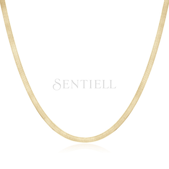 Silver (925) gold-plated herringbone chain necklace Ø 040