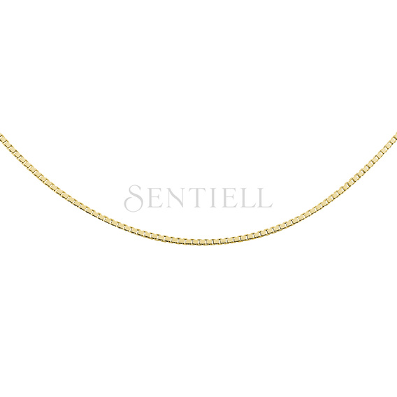 Silver (925) Venetian box chain, diamond-cut, gold-plated