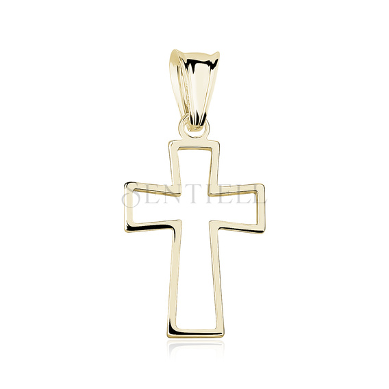 Silver (925) gold-plated pendant cross