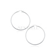 Silver (925) earrings hoops - highly polished