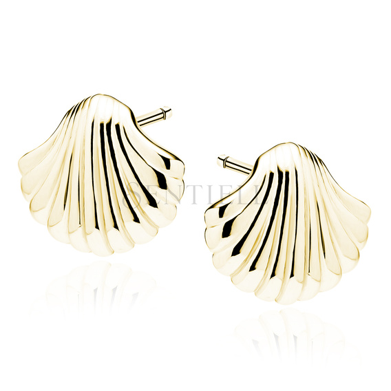 Silver (925) gold-plated earrings - seashells