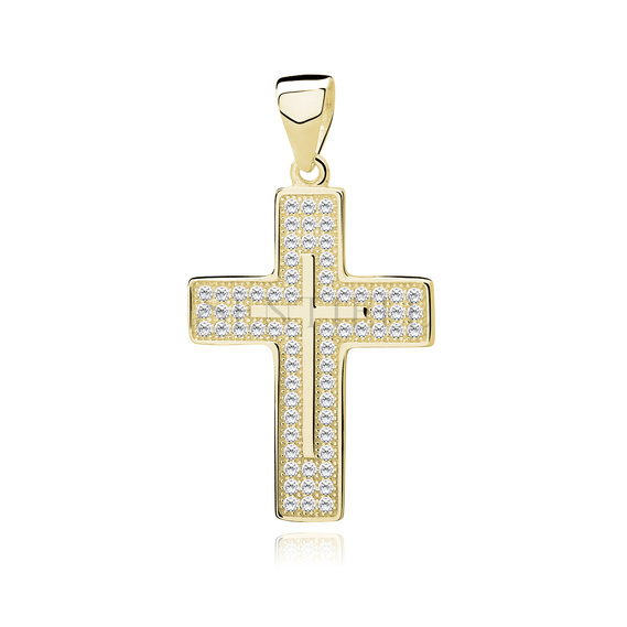 Silver (925) pendant cross with zirconia