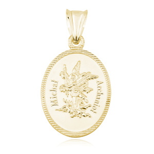 Silver (925) gold-plated pendant - Archangel Michael