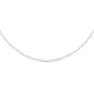 Silver (925) diamond-cut chain - curb extra flat Ø 060