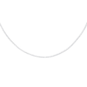 Cadena de plata de ley 925 diamond-cut - barbada extra plana Ø 040