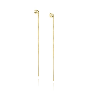 Silver (925) earrings gold-plated clover