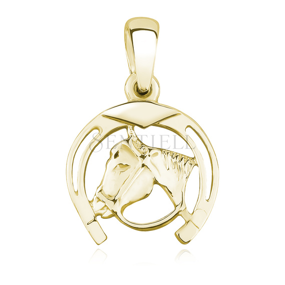 Silver (925) gold-plated pendant - horse