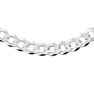 Silver (925) diamond-cut chain - curb extra flat Ø 250