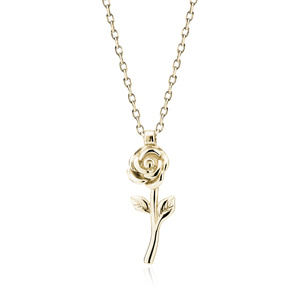 Silver (925) gold-plated necklace - flower
