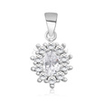 Silver (925) pendant white zirconia
