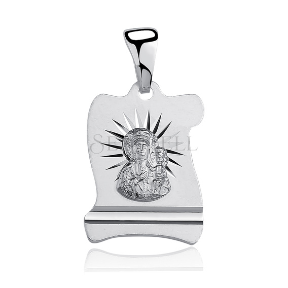 Colgante de plata de ley 925 Virgen María / Virgen Negra