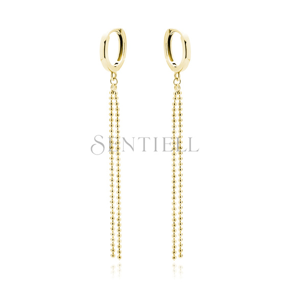 Silver (925) gold-plated earrings with chains