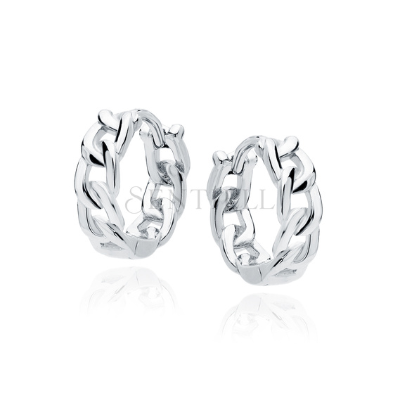 Silver (925) earrings - chain imitation