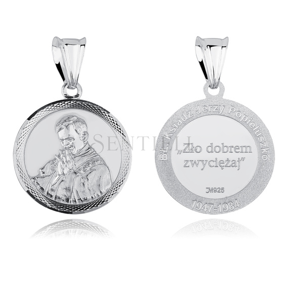 Silver (925) pendant - Blessed Popiełuszko priest