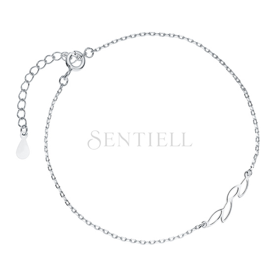 Pulsera de plata de ley 925 - hojas