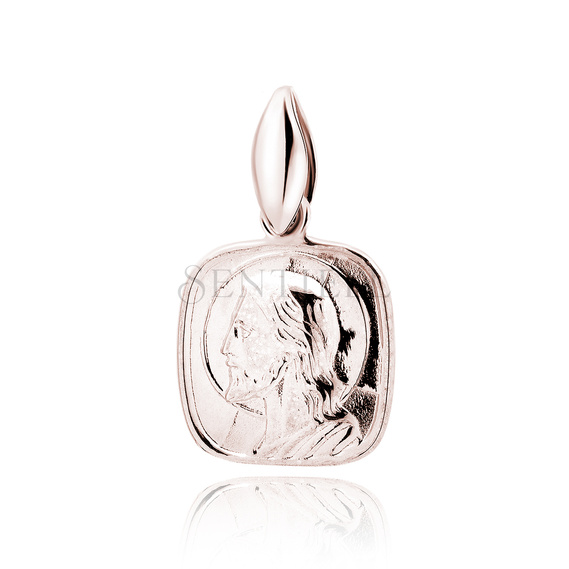 Silver (925) rose gold-plated pendant Jesus Christ