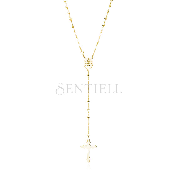 Silver (925) gold-plated rosary necklace