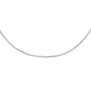 Silver (925) rhodium-plated Spiga chain - fox tail