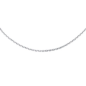 Silver (925) diamond cut anchor chain rhodium-plated