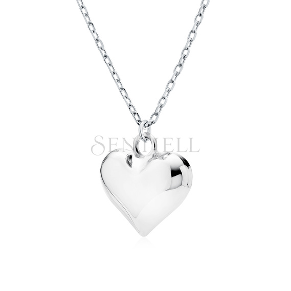 Silver (925) necklace - heart