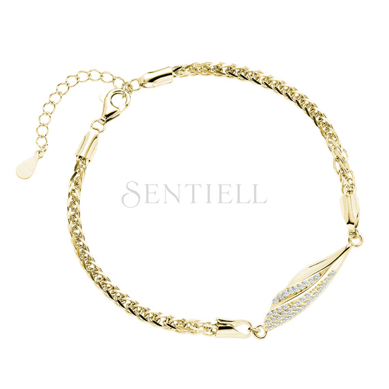 Silver (925) gold-plated bracelet with spiga chain