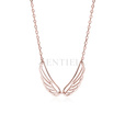 Silver (925) rose gold-plated necklace with wings