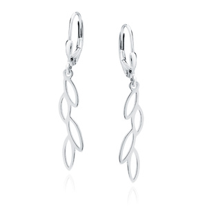 Silver (925) earrings leaf